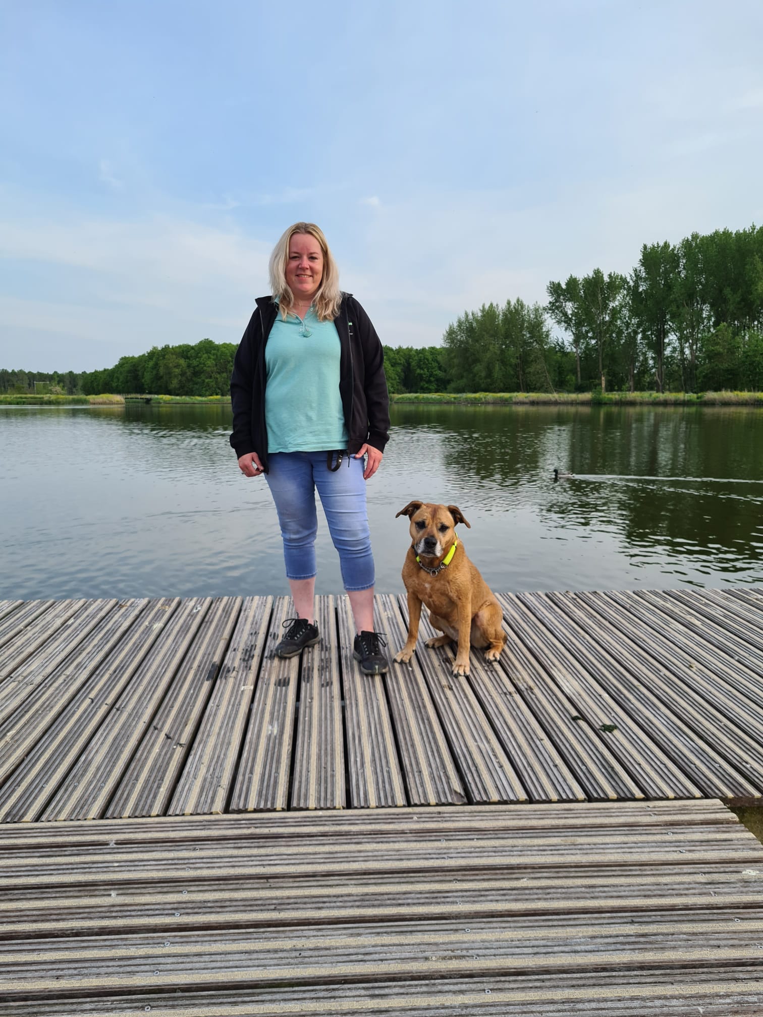 Petra Hanemaaijer met haar hond